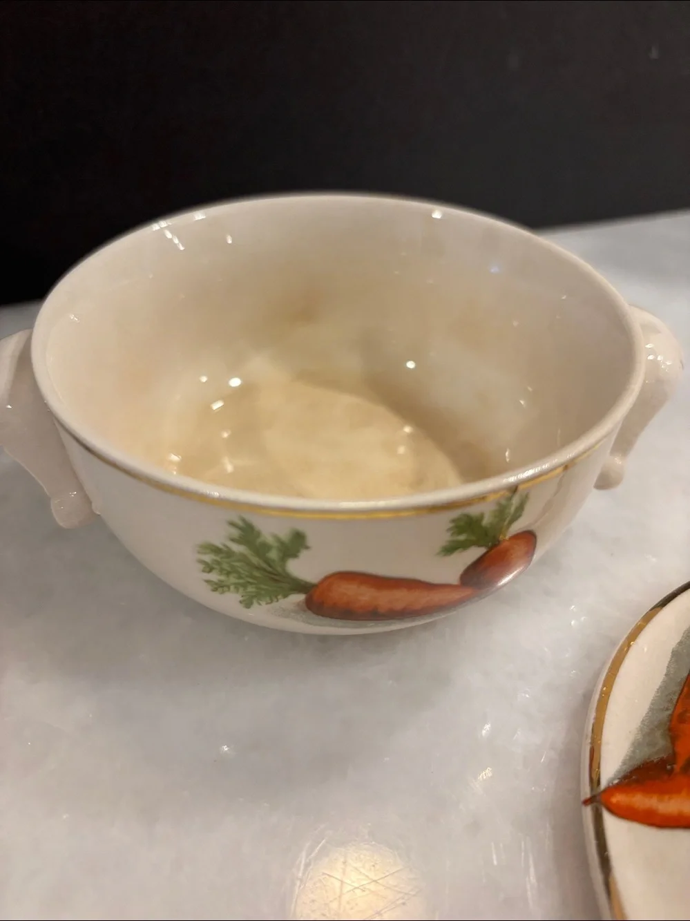 Vtg Oven-To-Table Ware 22kt Gold Japan 🍄‍🟫🫜🥕🍅🧅🫛
